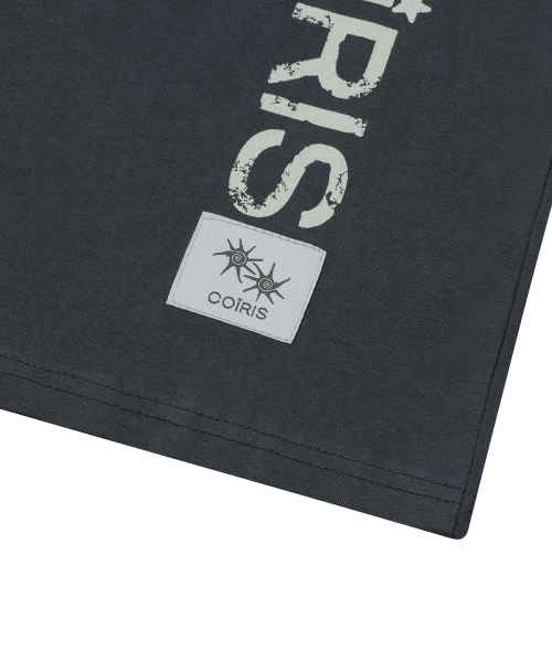 COIRIS(コイリス)の「コイロサイドクラックレタリング半袖Tシャツ(Tシャツ/カットソー・レディース・チャコールグレー・FREE)」の4枚目の写真
