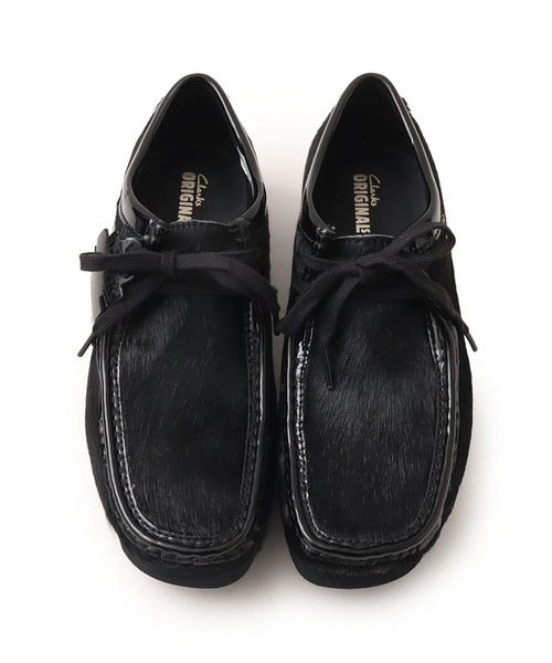 Clarks Wallabee Black Hair On BLACK EYE PATCH atmos / クラークス