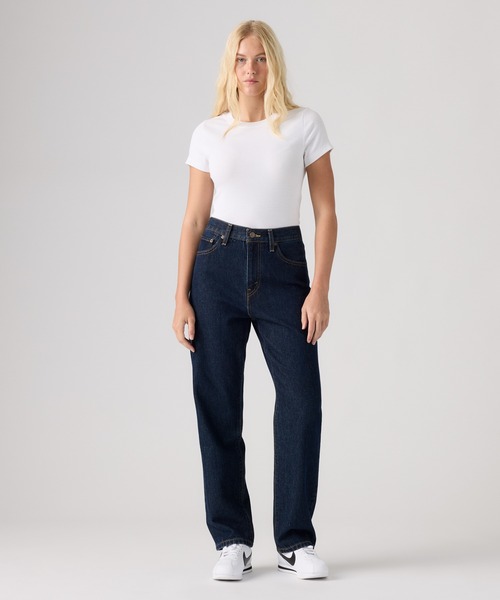 Levi's(リーバイス)の「Levi's/リーバイス EASY DAD ジーンズ ダークインディゴ(デニムパンツ・レディース・ダークインディゴブルー・28inch/27inch/26inch/25inch/24inch/23inch)」の2枚目の写真