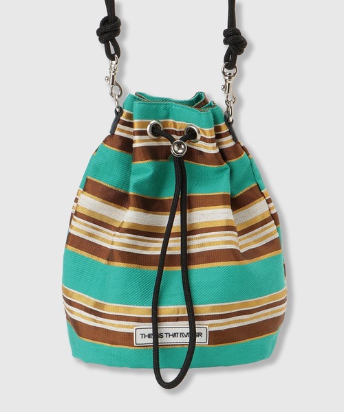 THINGS THAT MATTER（シングス ザット マター）の「【LIMITED FABRIC】TWO WAY DRAWSTRING BAG / ツー ウェイ ドローストリング バッグ（ハンドバッグ・レディース・ブラック/ブルー/ベージュ/グリーン/ピンク・FREE）」の20枚目の写真