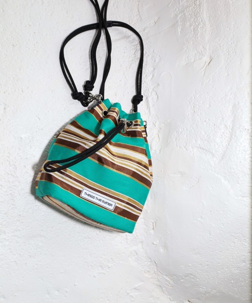 THINGS THAT MATTER（シングス ザット マター）の「【LIMITED FABRIC】TWO WAY DRAWSTRING BAG / ツー ウェイ ドローストリング バッグ（ハンドバッグ・レディース・ブラック/ブルー/ベージュ/グリーン/ピンク・FREE）」の10枚目の写真