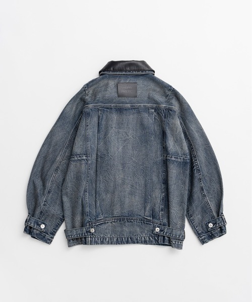 PRANK PROJECT（プランクプロジェクト）の「【2026Autumn Pre-Order】clinklet デニムブルゾン / Crinkled Denim Blouson（デニムジャケット・レディース・ブルー・FREE）」の2枚目の写真