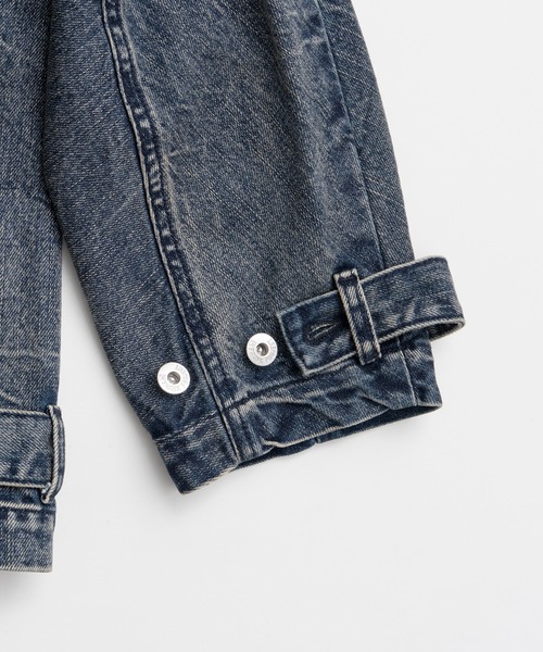 PRANK PROJECT（プランクプロジェクト）の「【2026Autumn Pre-Order】clinklet デニムブルゾン / Crinkled Denim Blouson（デニムジャケット・レディース・ブルー・FREE）」の14枚目の写真