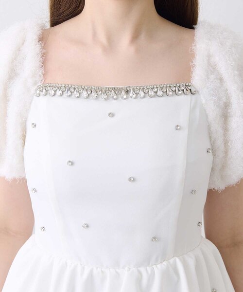 Belle Charme(ベルシャルム)の「【Belle Charme】Jewel Ballon Peplum Tops(シャツ/ブラウス・レディース・ブラック/オフホワイト/ベージュ・FREE)」の10枚目の写真