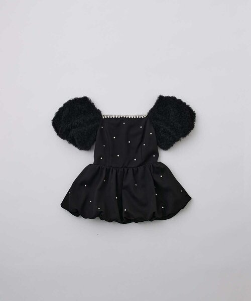Belle Charme(ベルシャルム)の「【Belle Charme】Jewel Ballon Peplum Tops(シャツ/ブラウス・レディース・ブラック/オフホワイト/ベージュ・FREE)」の18枚目の写真