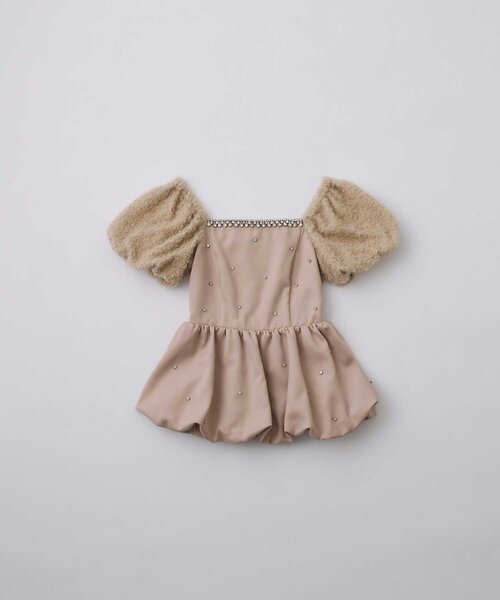 Belle Charme(ベルシャルム)の「【Belle Charme】Jewel Ballon Peplum Tops(シャツ/ブラウス・レディース・ブラック/オフホワイト/ベージュ・FREE)」の22枚目の写真