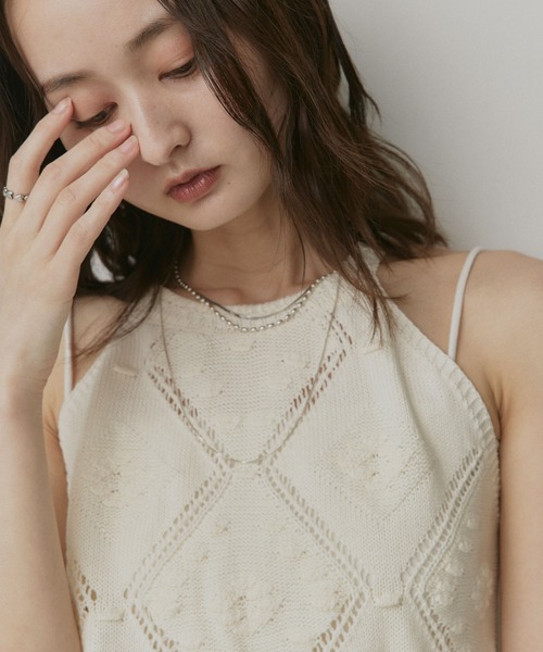 ad thie(アドティエ)の「ホルター ネック ジャガード ニット トップス(ニット/セーター・レディース・ブラック/アイボリー・FREE)」の20枚目の写真