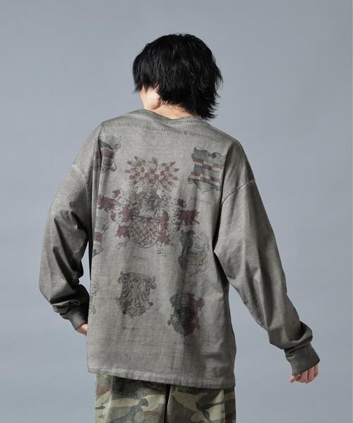 DANKE SCHON(ダンケシェーン)の「DankeSchon/ダンケシェーン/SPRAYBURN L/S TEE EMBLEM(Tシャツ/カットソー・メンズ・ホワイト系2/ベージュ・L/M)」の6枚目の写真