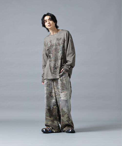 DANKE SCHON(ダンケシェーン)の「DankeSchon/ダンケシェーン/SPRAYBURN L/S TEE EMBLEM(Tシャツ/カットソー・メンズ・ホワイト系2/ベージュ・L/M)」の7枚目の写真