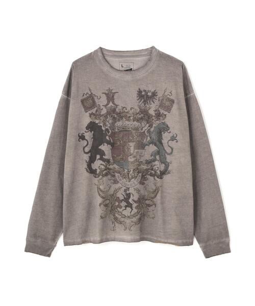 DANKE SCHON(ダンケシェーン)の「DankeSchon/ダンケシェーン/SPRAYBURN L/S TEE EMBLEM(Tシャツ/カットソー・メンズ・ホワイト系2/ベージュ・L/M)」の9枚目の写真