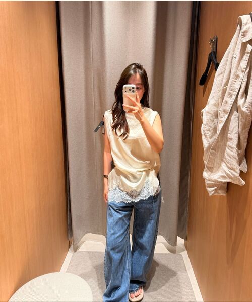 MUSINSA STANDARD WOMAN（ムシンサスタンダードウーマン）の「ウィメンズエッセンシャルカーブデニムパンツ[ミディアムインディゴ]（デニムパンツ・レディース・その他・30/24/25/26/27/28/29）」の14枚目の写真