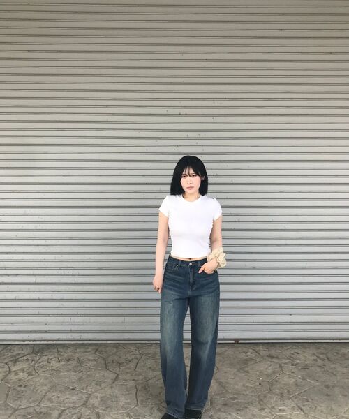MUSINSA STANDARD WOMAN（ムシンサスタンダードウーマン）の「ウィメンズエッセンシャルカーブデニムパンツ[ミディアムインディゴ]（デニムパンツ・レディース・その他・30/24/25/26/27/28/29）」の16枚目の写真