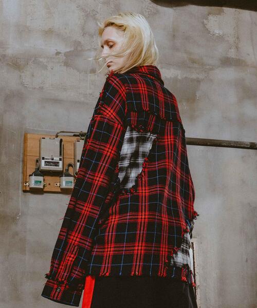FR(13)NDS(フレンズ)の「FR(13)NDS/フレンズ/DAMAGE LAYER SHIRT(シャツ/ブラウス・メンズ・ホワイト/ネイビー/レッド/ブルー・M/L)」の12枚目の写真