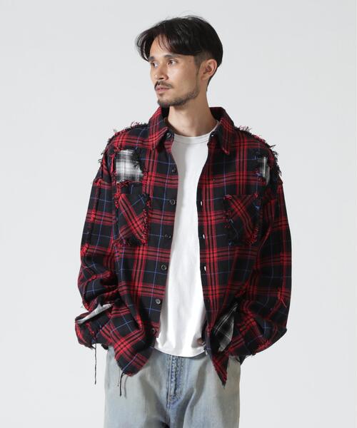 FR(13)NDS(フレンズ)の「FR(13)NDS/フレンズ/DAMAGE LAYER SHIRT(シャツ/ブラウス・メンズ・ホワイト/ネイビー/レッド/ブルー・M/L)」の16枚目の写真