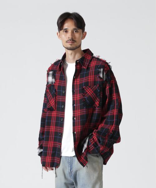 FR(13)NDS(フレンズ)の「FR(13)NDS/フレンズ/DAMAGE LAYER SHIRT(シャツ/ブラウス・メンズ・ホワイト/ネイビー/レッド/ブルー・M/L)」の17枚目の写真