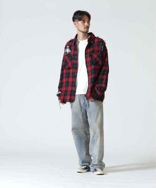 FR(13)NDS(フレンズ)の「FR(13)NDS/フレンズ/DAMAGE LAYER SHIRT(シャツ/ブラウス・メンズ・ホワイト/ネイビー/レッド/ブルー・M/L)」の20枚目の写真