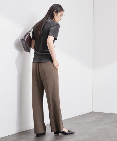 OPAQUE.CLIP(オペークドットクリップ)の「フロッキーチュールカットソー【洗濯機OK】(Tシャツ/カットソー・レディース・ライトグレー/チャコールグレー/ブラウン系その他・42/40/38)」の8枚目の写真