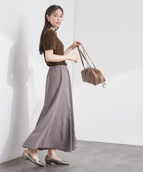 OPAQUE.CLIP(オペークドットクリップ)の「フロッキーチュールカットソー【洗濯機OK】(Tシャツ/カットソー・レディース・ライトグレー/チャコールグレー/ブラウン系その他・42/40/38)」の12枚目の写真
