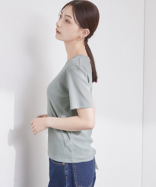 OPAQUE.CLIP(オペークドットクリップ)の「フロッキーチュールカットソー【洗濯機OK】(Tシャツ/カットソー・レディース・ライトグレー/チャコールグレー/ブラウン系その他・42/40/38)」の15枚目の写真