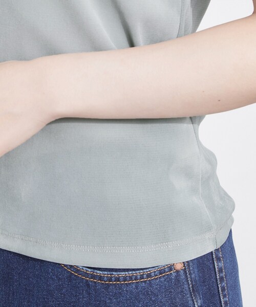 OPAQUE.CLIP(オペークドットクリップ)の「フロッキーチュールカットソー【洗濯機OK】(Tシャツ/カットソー・レディース・ライトグレー/チャコールグレー/ブラウン系その他・42/40/38)」の19枚目の写真