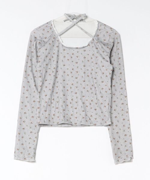ViViDAY(ビビデー)の「フロントリボン 花柄カットソー(Tシャツ/カットソー・レディース・グレー・M)」の18枚目の写真