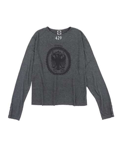 GLACK(グラック)の「GT188 429 キマイラエンブレムヴィンテージカフスディテールロングスリーブ (チャコールグレー)(Tシャツ/カットソー・レディース・その他・MEDIUM/LARGE)」の9枚目の写真