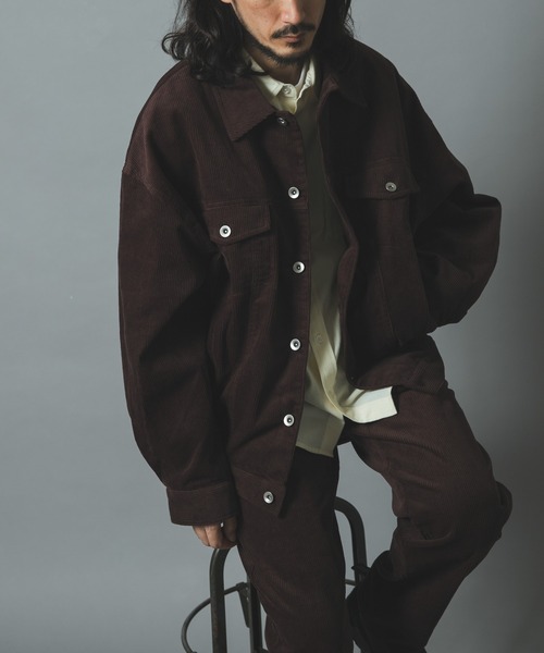ITEMS URBANRESEARCH(アイテムズ アーバンリサーチ)の「プレミアムコーデュロイトラッカージャケット(その他アウター・メンズ・ブラック/ネイビー/ブラウン/アイボリー・MEDIUM/LARGE)」の1枚目の写真