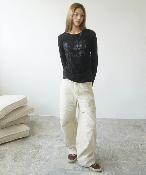 MIM the wardrobe(ミームザワードローブ)の「フロントカーゴパンツ_アイボリー(その他パンツ・レディース・その他・X-SMALL/SMALL/MEDIUM/LARGE)」の5枚目の写真