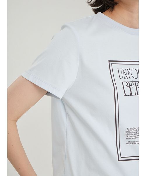 Mila Owen(ミラオーウェン)の「【接触冷感】アートブックグラフィックTシャツ(Tシャツ/カットソー・レディース・ベージュ/チャコールグレー/ホワイト/ライトブルー・F)」の8枚目の写真