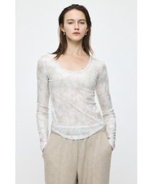 2WAY FLOWER VELOUR トップス