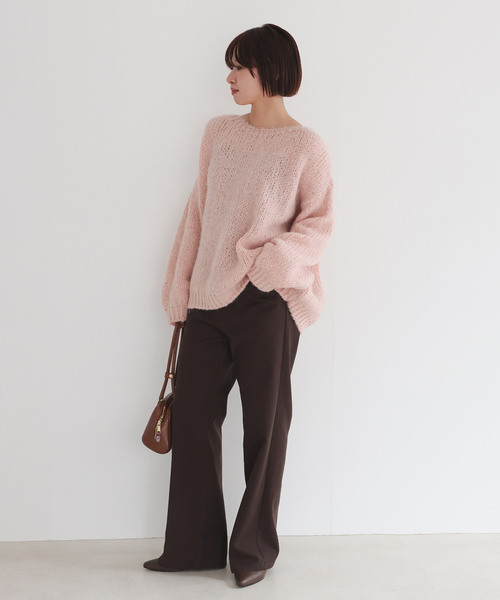 TRICOTS JEAN MARC（トリコットジーンマルク）の「《追加》TRICOTS JEAN MARC/トリコットジーンマルク SLOBE別注 PO KNIT（ニット/セーター・レディース・ホワイト/ライトグレー/カーキ/ピンク・FREE）」の7枚目の写真