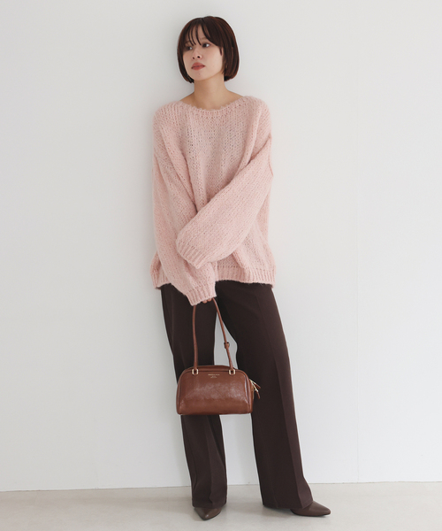 TRICOTS JEAN MARC（トリコットジーンマルク）の「《追加》TRICOTS JEAN MARC/トリコットジーンマルク SLOBE別注 PO KNIT（ニット/セーター・レディース・ホワイト/ライトグレー/カーキ/ピンク・FREE）」の8枚目の写真