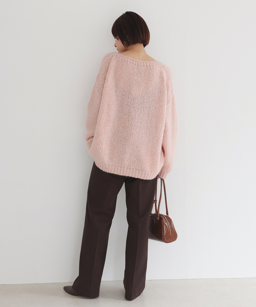 TRICOTS JEAN MARC（トリコットジーンマルク）の「《追加》TRICOTS JEAN MARC/トリコットジーンマルク SLOBE別注 PO KNIT（ニット/セーター・レディース・ホワイト/ライトグレー/カーキ/ピンク・FREE）」の9枚目の写真