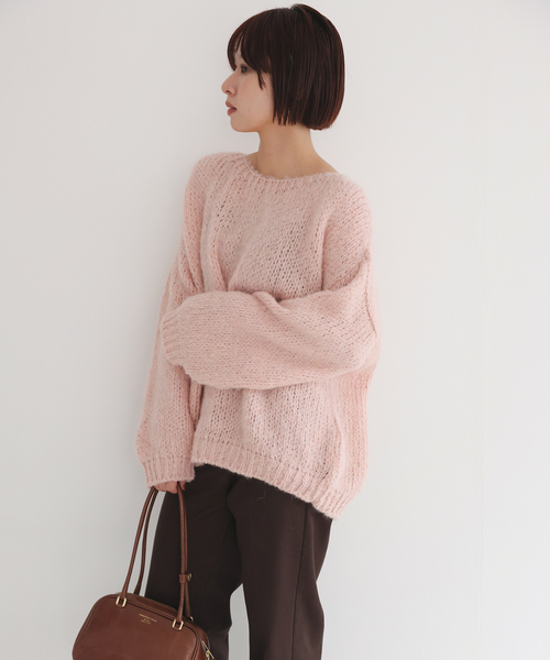 TRICOTS JEAN MARC（トリコットジーンマルク）の「《追加》TRICOTS JEAN MARC/トリコットジーンマルク SLOBE別注 PO KNIT（ニット/セーター・レディース・ホワイト/ライトグレー/カーキ/ピンク・FREE）」の11枚目の写真