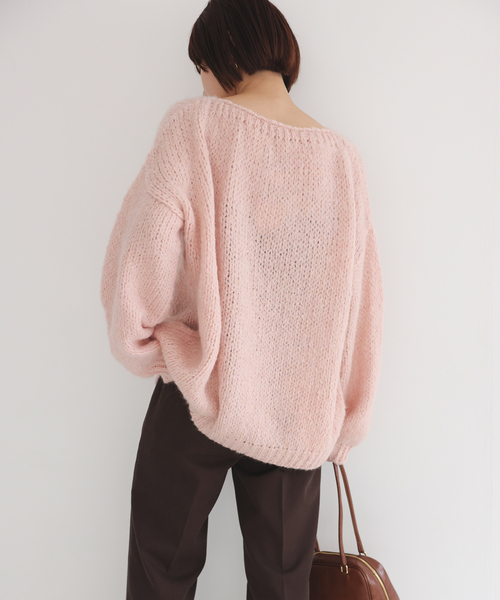 TRICOTS JEAN MARC（トリコットジーンマルク）の「《追加》TRICOTS JEAN MARC/トリコットジーンマルク SLOBE別注 PO KNIT（ニット/セーター・レディース・ホワイト/ライトグレー/カーキ/ピンク・FREE）」の12枚目の写真