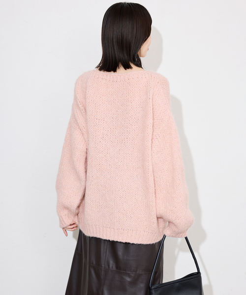 TRICOTS JEAN MARC（トリコットジーンマルク）の「《追加》TRICOTS JEAN MARC/トリコットジーンマルク SLOBE別注 PO KNIT（ニット/セーター・レディース・ホワイト/ライトグレー/カーキ/ピンク・FREE）」の22枚目の写真