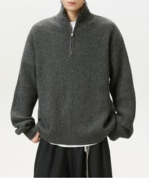DSルーズフィットハーフジップニット