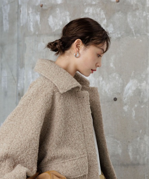 BAYFLOW(ベイフロー)の「ウーリードルマンコート(その他アウター・レディース・グレイッシュベージュ/チャコールグレー・MEDIUM/SMALL)」の7枚目の写真