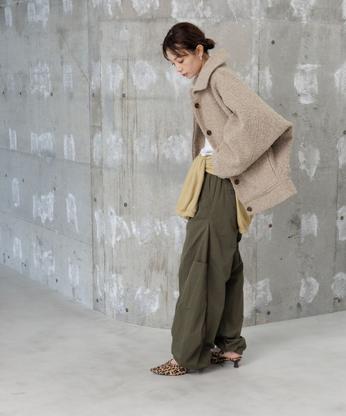 BAYFLOW(ベイフロー)の「ウーリードルマンコート(その他アウター・レディース・グレイッシュベージュ/チャコールグレー・MEDIUM/SMALL)」の11枚目の写真