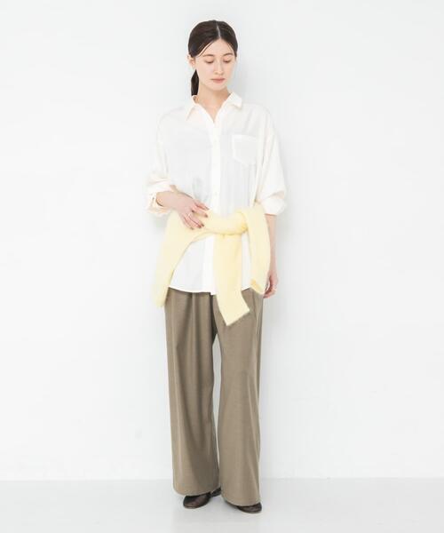URBAN RESEARCH(アーバンリサーチ)の「『UR TECH SMOOTHLUXE』ウール混タックギャザーストレートパンツ(その他パンツ・レディース・ベージュ系その他/ライトグレー/チャコールグレー/ブルー系その他・40/38/36)」の20枚目の写真