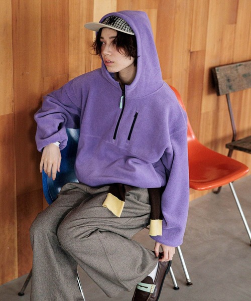 niko and...(ニコアンド)の「ソフトフリースBOYSZIPパーカー(パーカー・レディース・チャコール/ベージュ/パープル/レッド・MEDIUM/LARGE)」の21枚目の写真