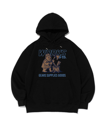 ベアーズ&ウッドカッターフードTシャツ(ブラック)