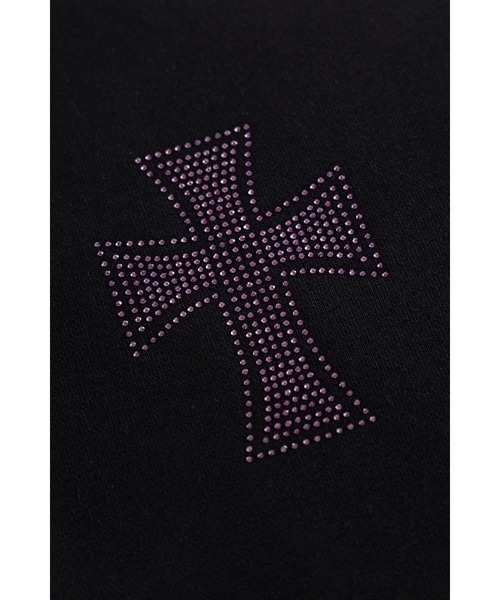 UNKNOWN LONDON(アンノウン・ロンドン)の「スエットパンツ|Black x Purple Cross Rhinestone Jogger|Unknown London(スウェットパンツ・メンズ・ブラック・SMALL/MEDIUM/LARGE/X-LARGE)」の3枚目の写真