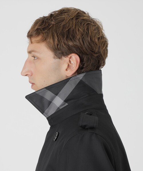 BLACK LABEL CRESTBRIDGE（ブラックレーベル・クレストブリッジ）の「マイクロピーチギャバジンダブルトレンチ（トレンチコート・メンズ・ベージュ系その他3/ブラック・XL/S/M/L）」の7枚目の写真