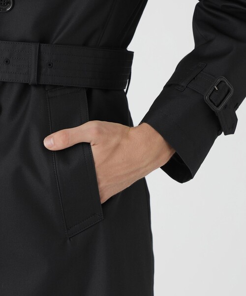 BLACK LABEL CRESTBRIDGE（ブラックレーベル・クレストブリッジ）の「マイクロピーチギャバジンダブルトレンチ（トレンチコート・メンズ・ベージュ系その他3/ブラック・XL/S/M/L）」の9枚目の写真