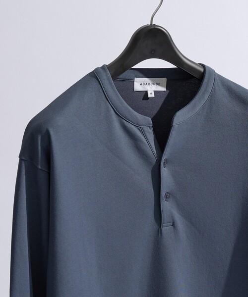 ABAHOUSE(アバハウス)の「【快適速乾】ALL SEASON COTTON Vネック スキッパーTシャツ / ヘンリーネック(Tシャツ/カットソー・メンズ・ホワイト/ブラック/グレイッシュベージュ/グレイッシュブルー・44/46/48)」の17枚目の写真