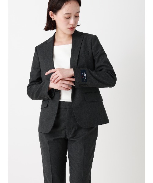 SUIT SQUARE（スーツスクエア）の「スクエアネックプルオーバー／7分袖／ウォッシャブル／接触冷感／UVカット／透け防止／ポンチ／無地（Tシャツ/カットソー・レディース・ブラウン/ブラック/オフホワイト・40/38/36）」の19枚目の写真