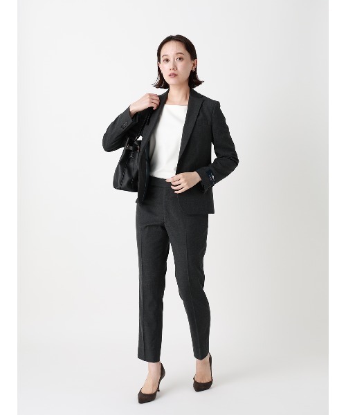 SUIT SQUARE（スーツスクエア）の「スクエアネックプルオーバー／7分袖／ウォッシャブル／接触冷感／UVカット／透け防止／ポンチ／無地（Tシャツ/カットソー・レディース・ブラウン/ブラック/オフホワイト・40/38/36）」の8枚目の写真