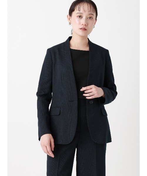 SUIT SQUARE（スーツスクエア）の「スクエアネックプルオーバー／7分袖／ウォッシャブル／接触冷感／UVカット／透け防止／ポンチ／無地（Tシャツ/カットソー・レディース・ブラウン/ブラック/オフホワイト・40/38/36）」の6枚目の写真