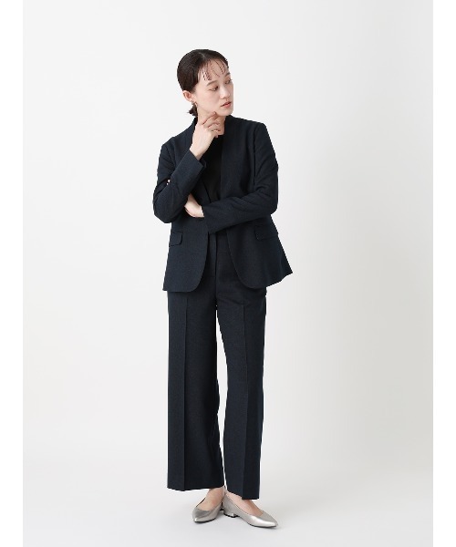 SUIT SQUARE（スーツスクエア）の「スクエアネックプルオーバー／7分袖／ウォッシャブル／接触冷感／UVカット／透け防止／ポンチ／無地（Tシャツ/カットソー・レディース・ブラウン/ブラック/オフホワイト・40/38/36）」の7枚目の写真